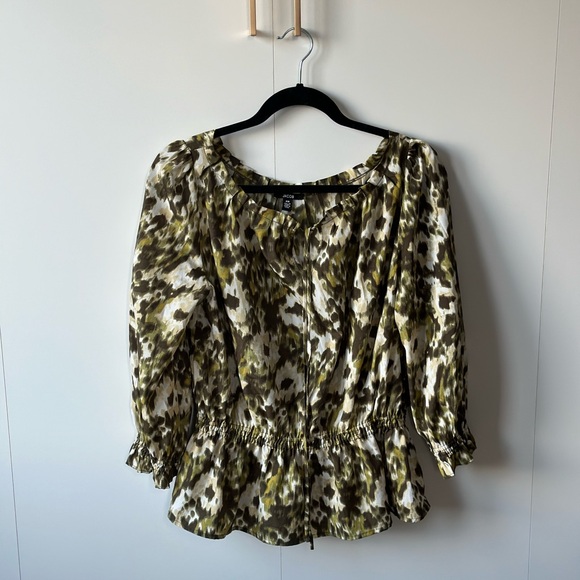 Women's Green Patterned Top - Picture 1 of 2